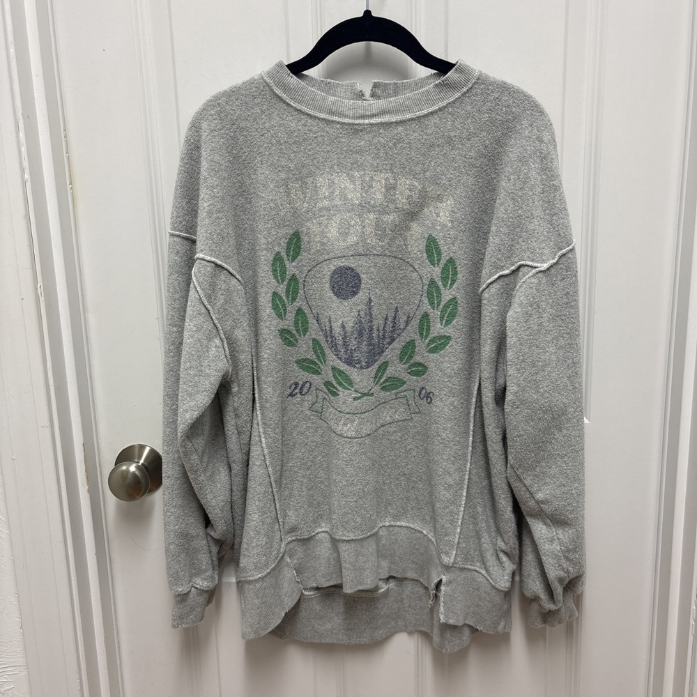 Aerie Winter Tour Very Faded Oversized Long Sleeve Crewneck - Size XS